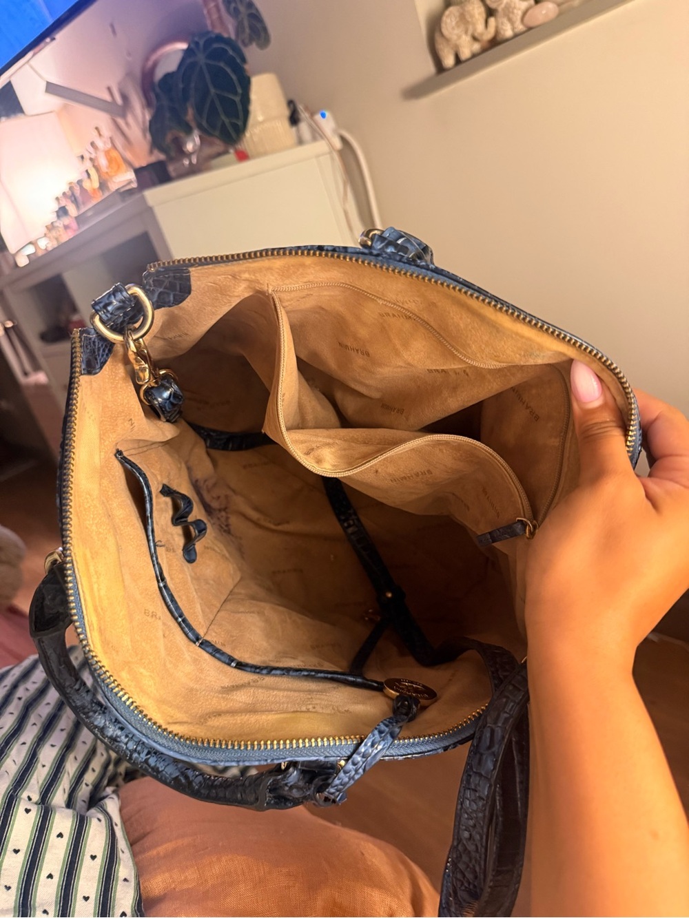 Brahmin Large Duxberry Satchel Maritime Blue - Picture 4 of 5